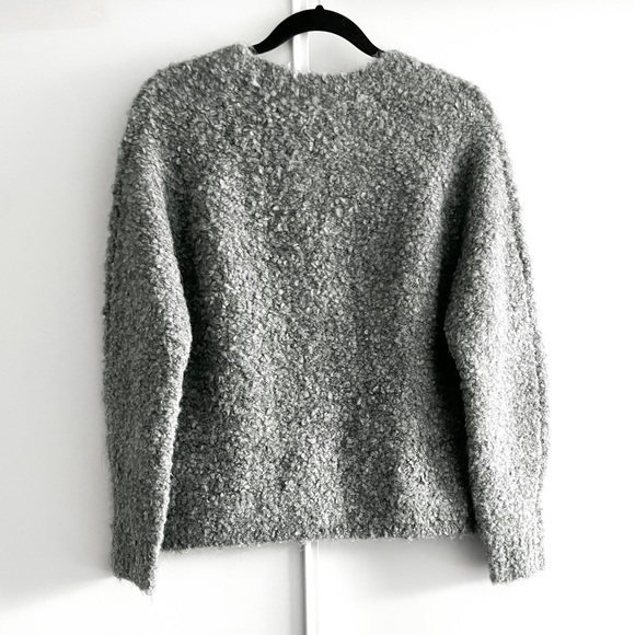 Aritzia • Wilfred • Boucle Sweater • Teddy • Grey • Boyfriend-cut - Picture 9 of 13